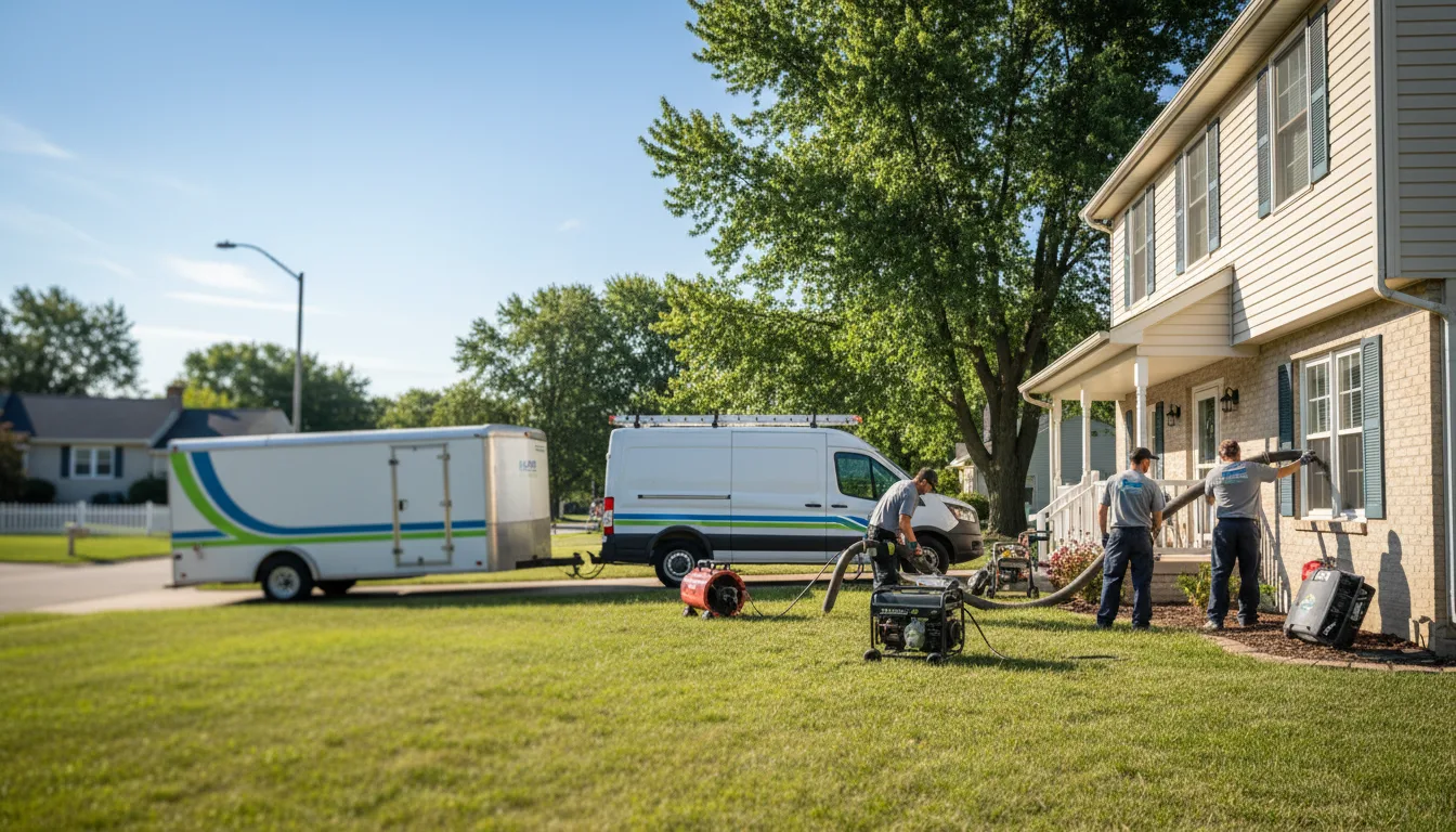 Flooded Basement Restoration And Cleanup With Repair in Glenwood, IN near me